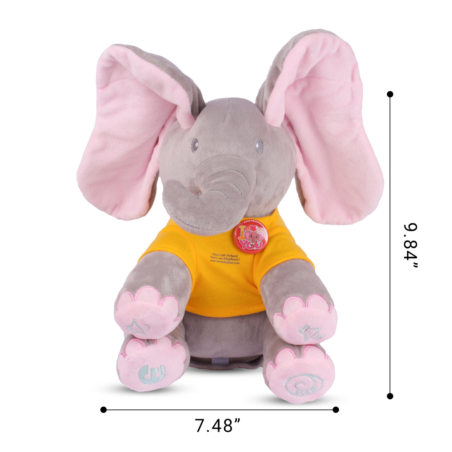 I love you elephant plush