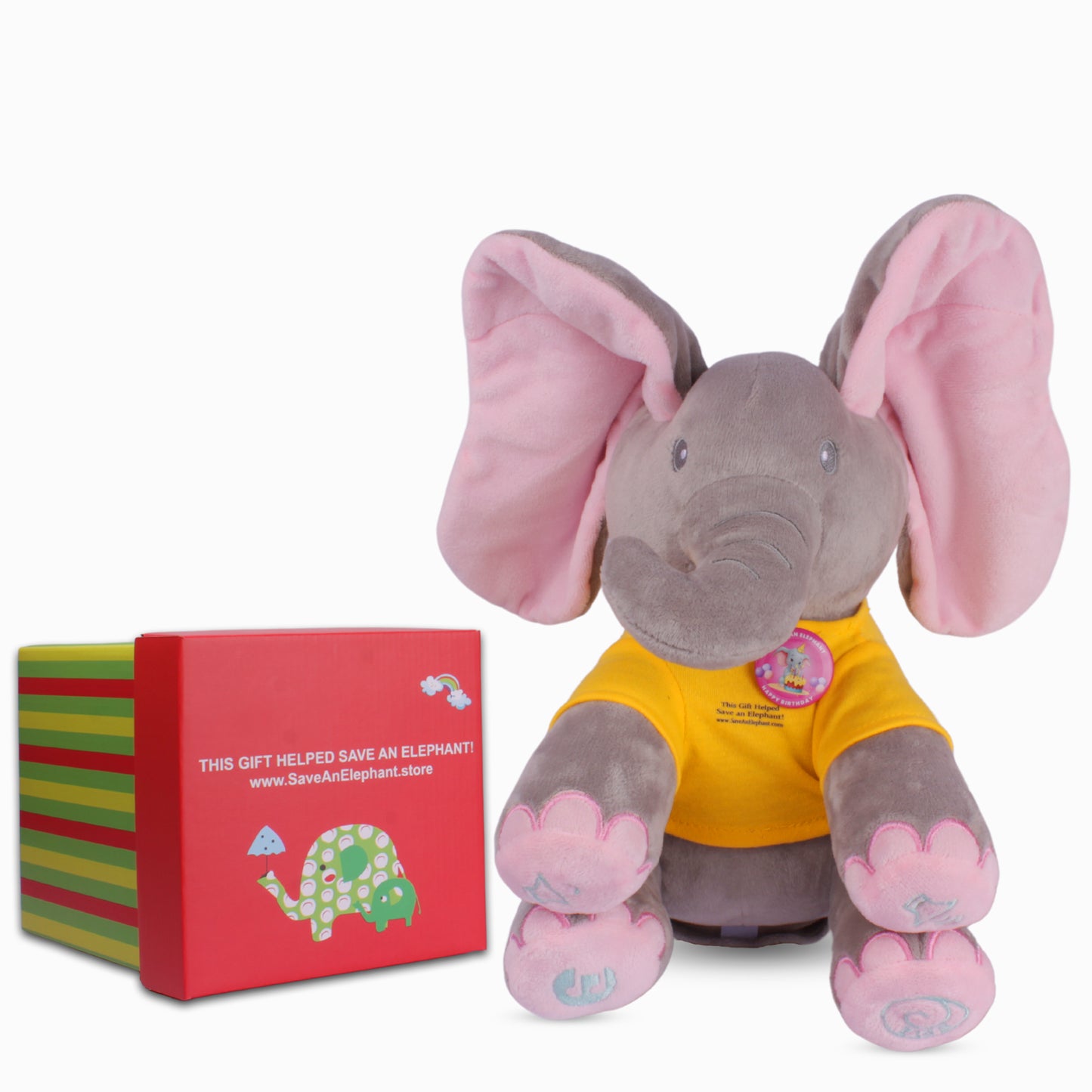 birthday elephant plush in box
