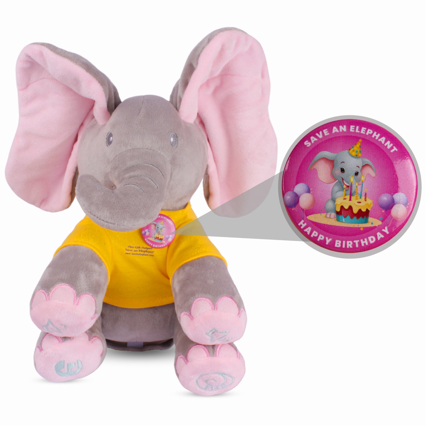 birthday elephant plush in box