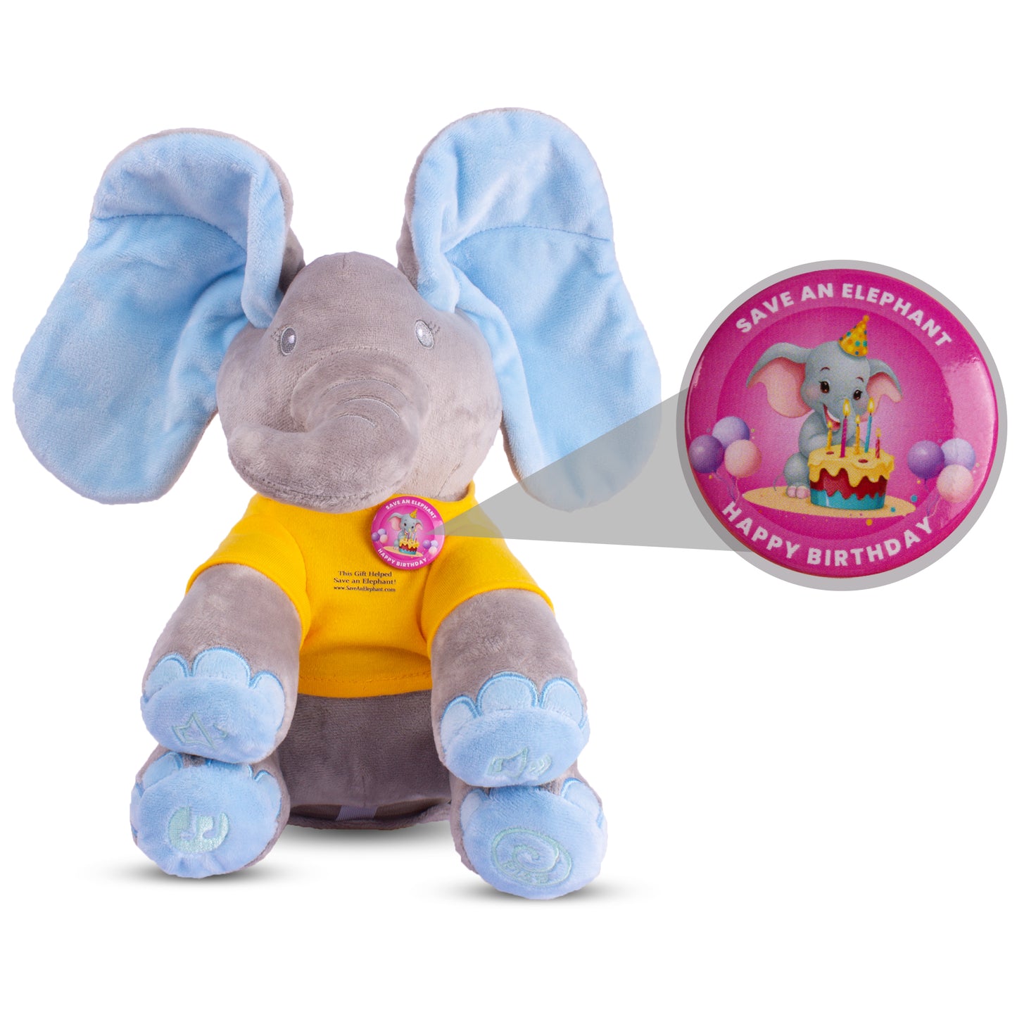 birthday elephant plush in box
