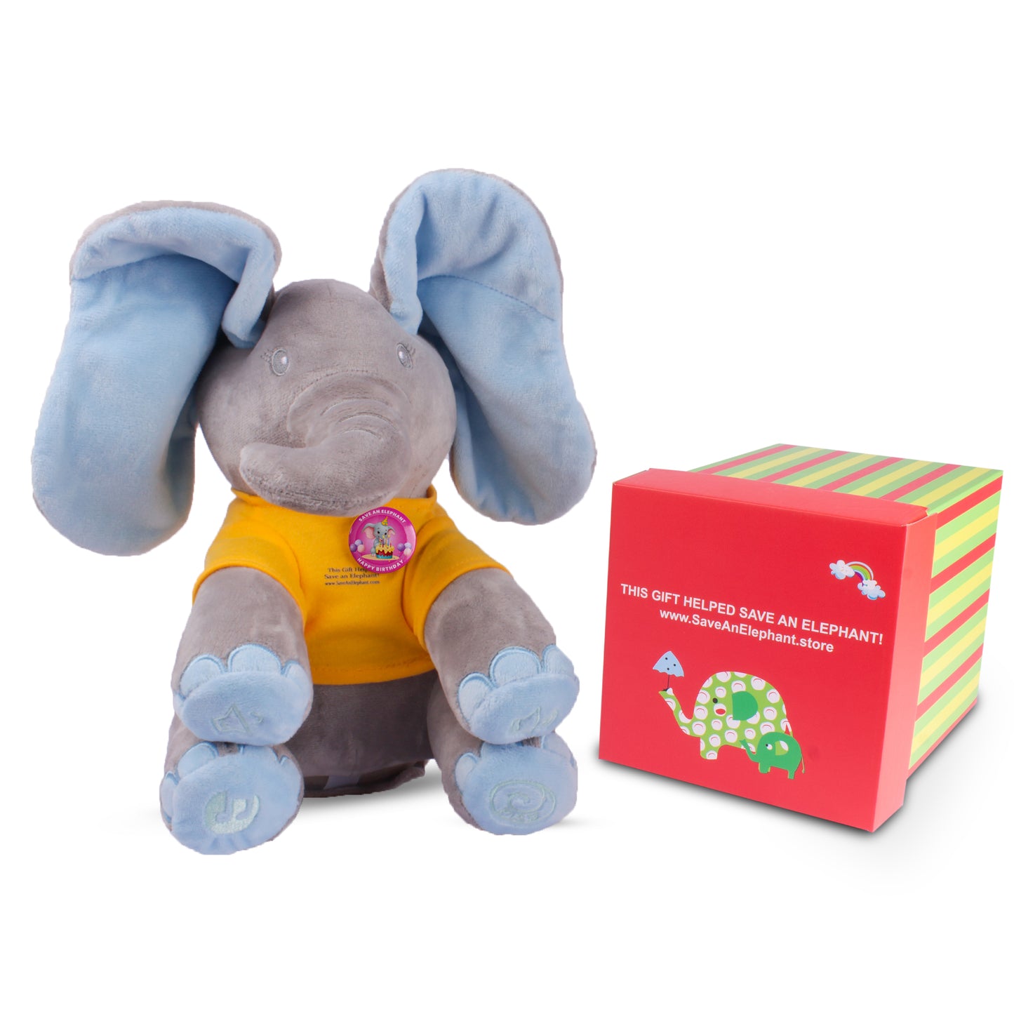 birthday elephant plush in box