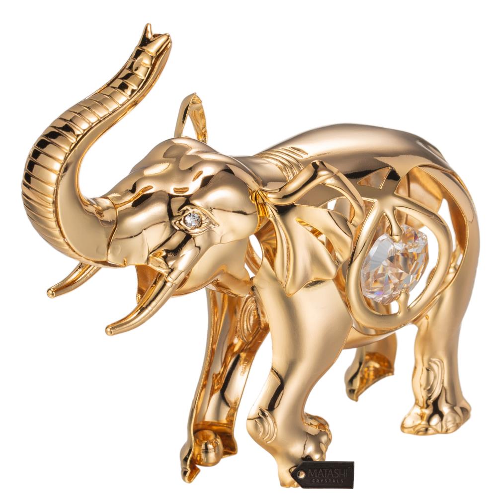 crystal studded elephant figurine