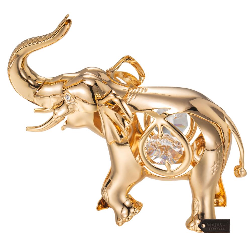 crystal studded elephant figurine