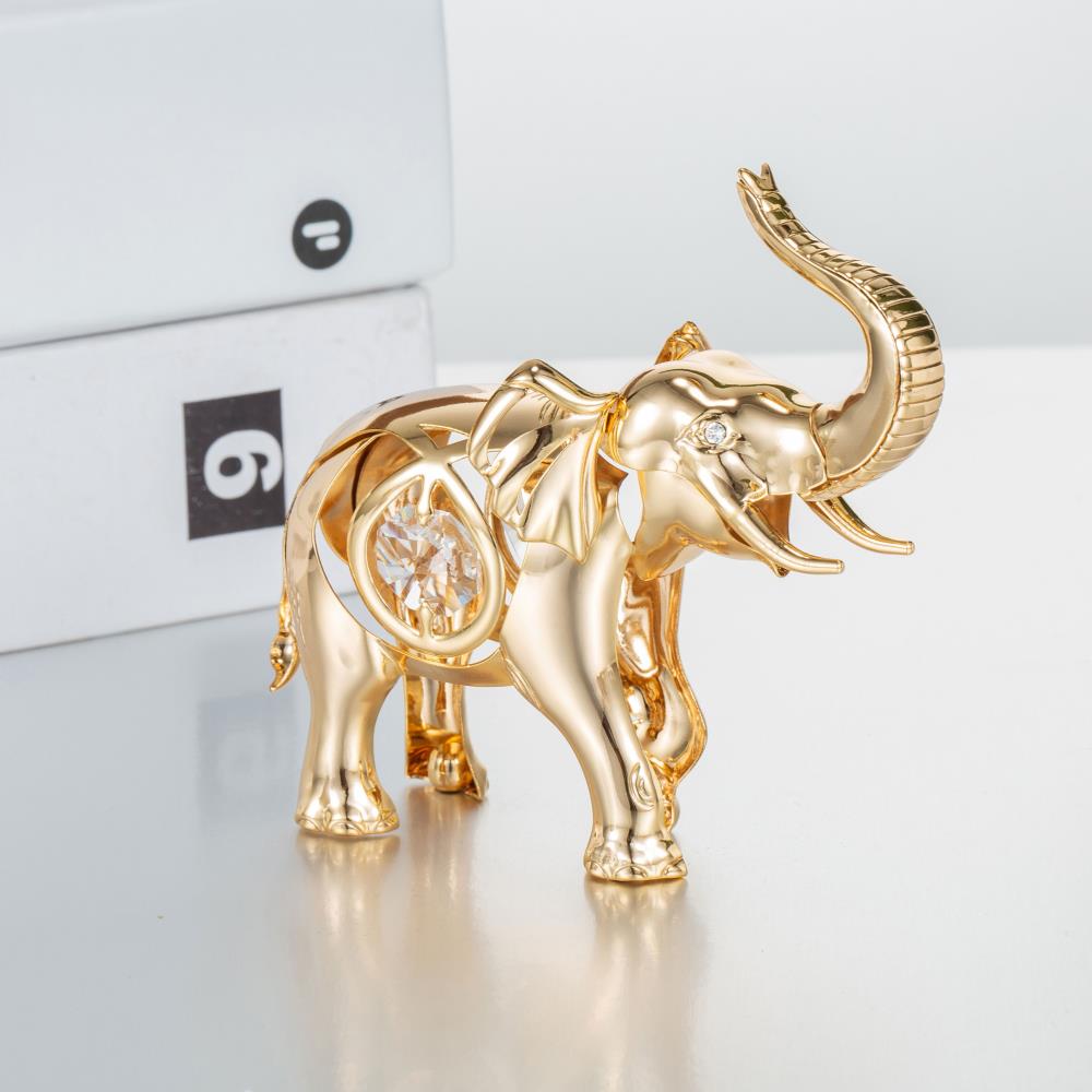 crystal studded elephant figurine