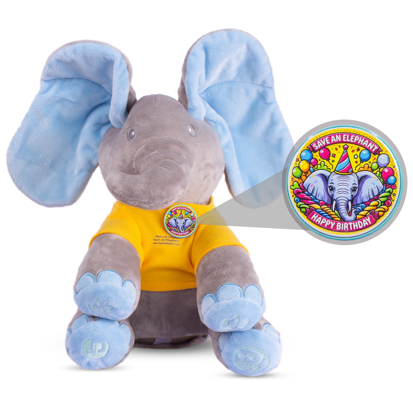 happy birthday elephant plush