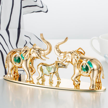 crystal elephant family decor